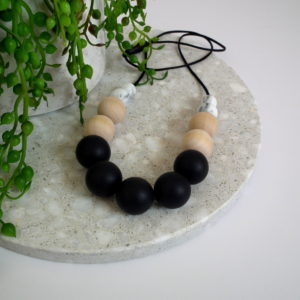 Byron Silicone and Wood Necklace