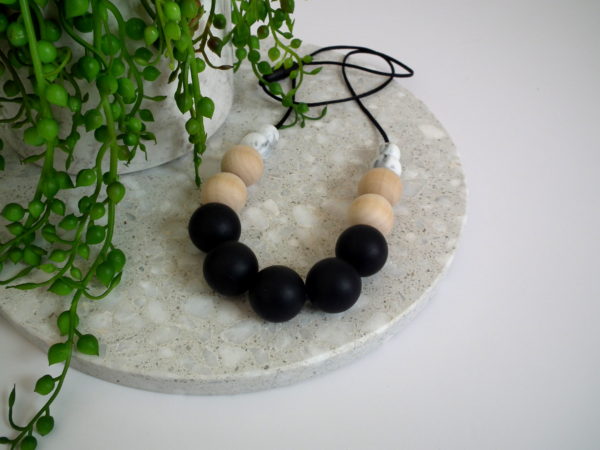 Byron Silicone and Wood Necklace