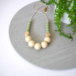 Lillian Silicone & Wood Necklace