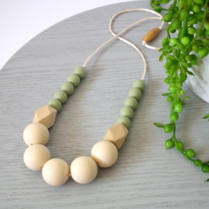 Lillian Silicone & Wood Necklace